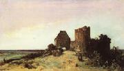 Johan-Barthold Jongkind Ruins of the Castle at Rosemont France oil painting artist
